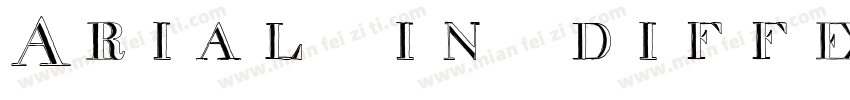 Arial in different variants字体转换